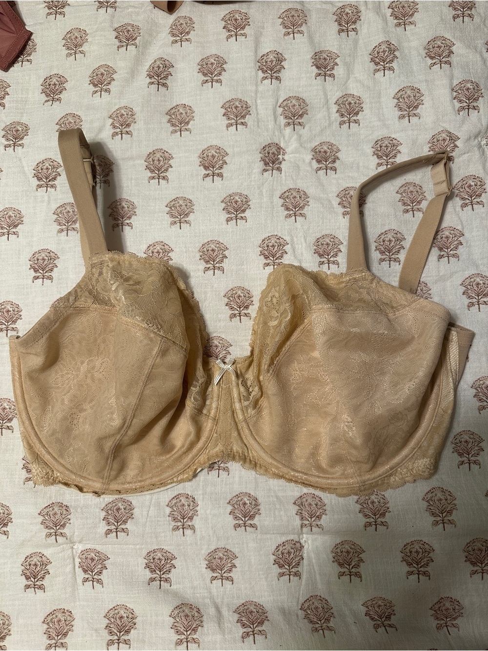Cacique Lane Bryant Unlined Full Coverage Lace size 36J Nude color